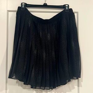 Black and gold speckled pleated skirt